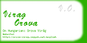 virag orova business card