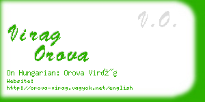 virag orova business card